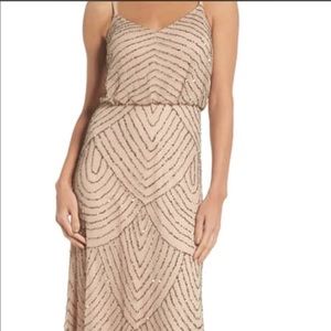 Adrianna Papell Embellished Deco Style Gown